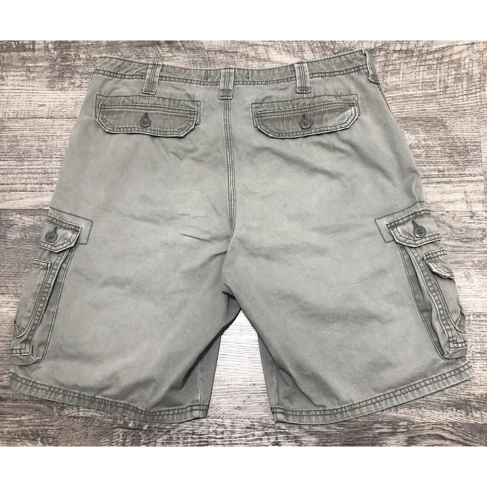 The H.D Lee Merc. Co. Sz 34 Cargo Short Men's Beige Mid Multi Pocket Fishing C19